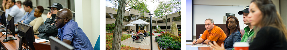 Collage of campus photos
