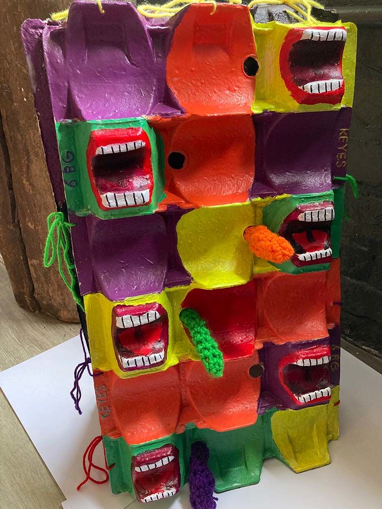 Sculpture of mouths