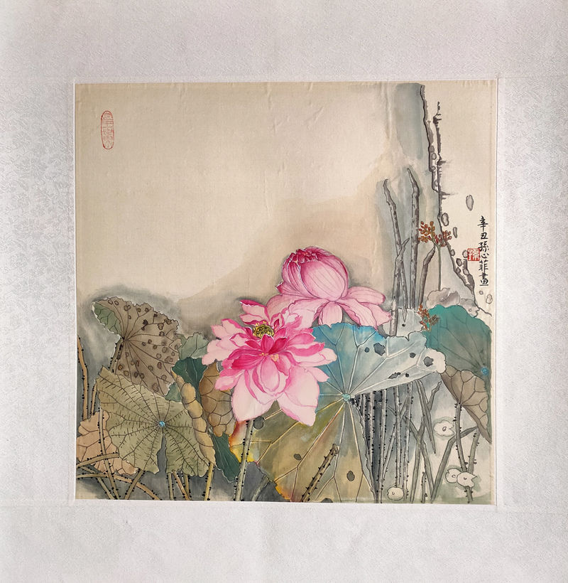 A painting of flowers