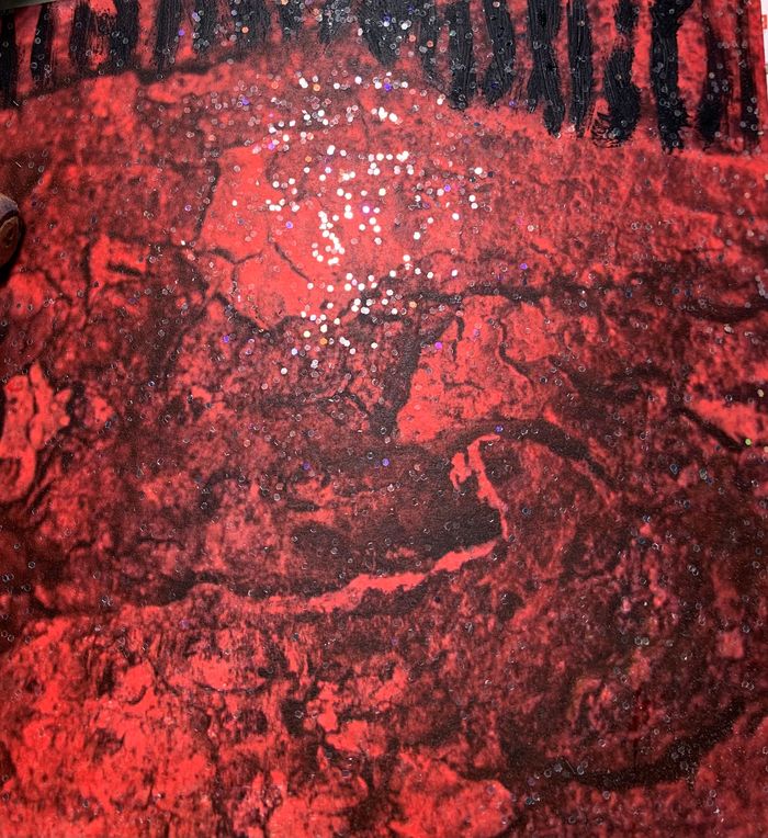 Crimson canopy multimedia painting