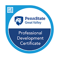 Penn State Great Valley professional development certificate Credly digital badge