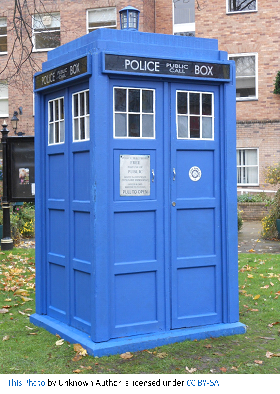 Dr. Who's Tardis, a phone booth that demonstrates impossible thinking