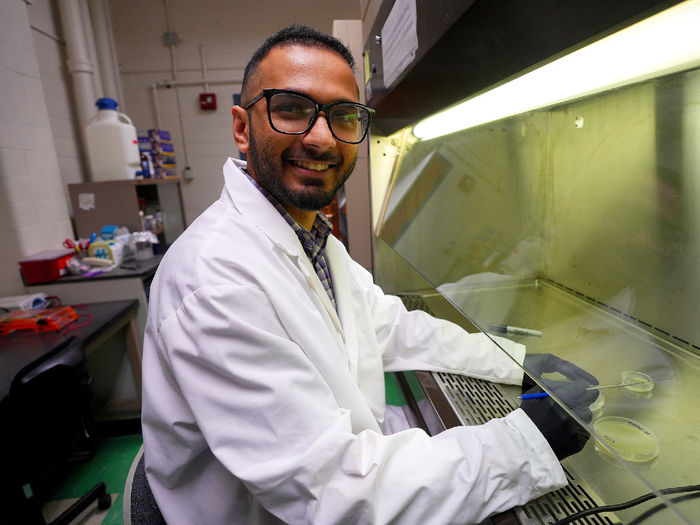 person in lab coat