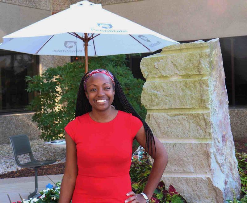Photo of Master of Finance student Ashuti Reynolds on the Penn State Great Valley campus