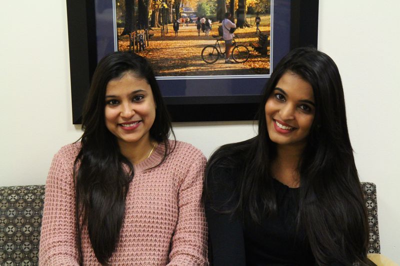 Picture of Ruchika Chari and Malavika Mathur, two information science students at Penn State Great Valley