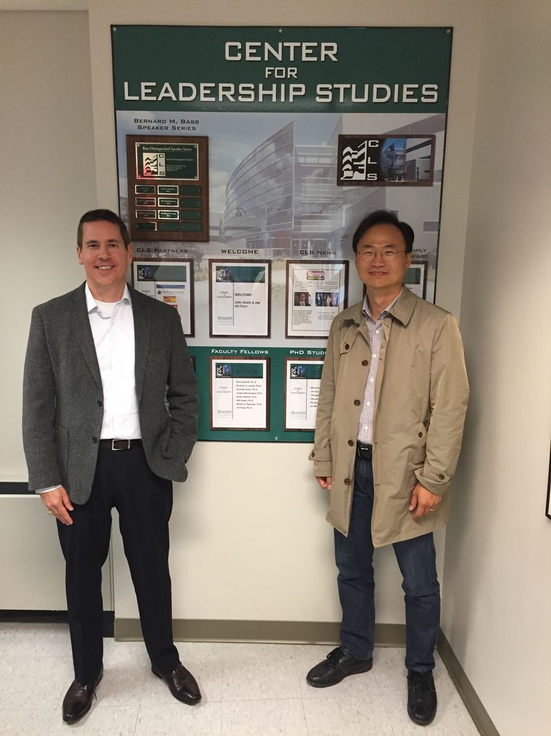 Photo of Penn State Great Valley faculty member Dr. John J. Sosik and Dr. Jae Uk Chun