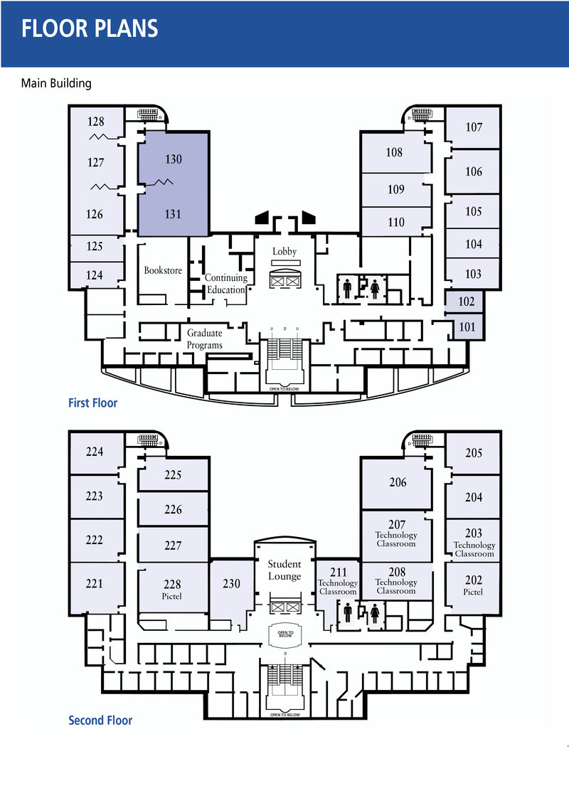 Drawing of Main Building floor plan