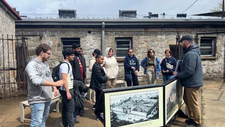 Students on Tour of the Eastern State Penitentiary in Philadelphia
