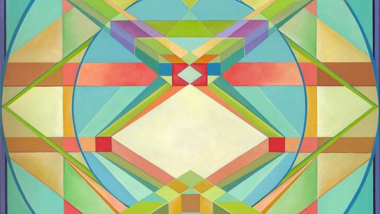 Acrylic painting, "Geometric Revelations"