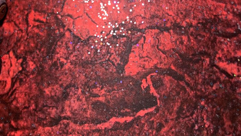 Crimson canopy multimedia painting