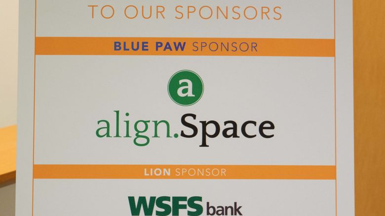 Poster with logos of Lion Cage sponsors