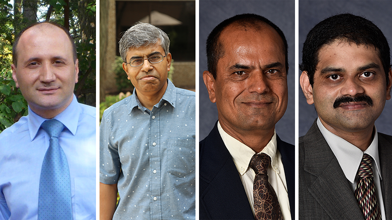 Headshots of Youakim Badr, Partha Mukherjee, Raghu Sangwan, and Satish Srinivasan