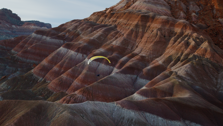 A paramotor pilot explores the dramatic landscapes of the American Southwest.