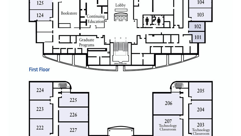 Drawing of Main Building floor plan