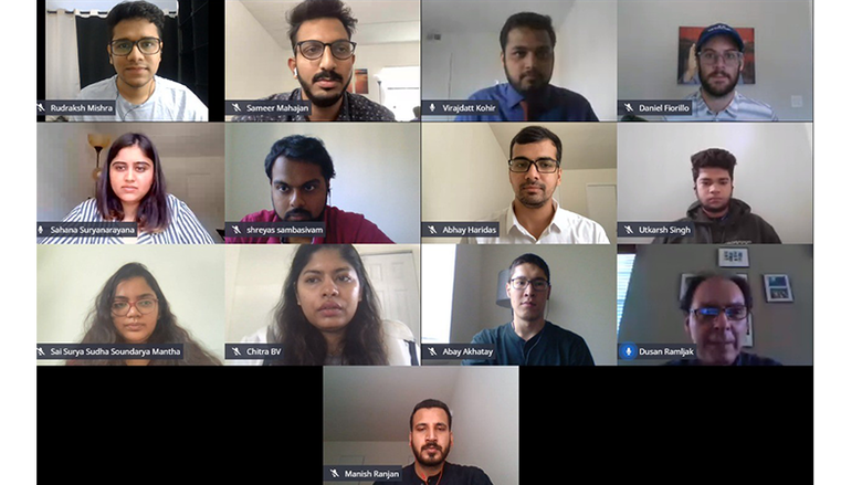 Screenshot of a Zoom meeting with 13 attendees