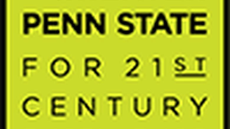 A Greater Penn State logo on a green background