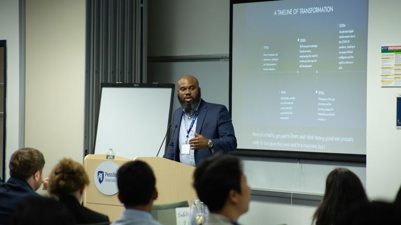A Penn State software engineering alumnus spoke about global economic transformation.