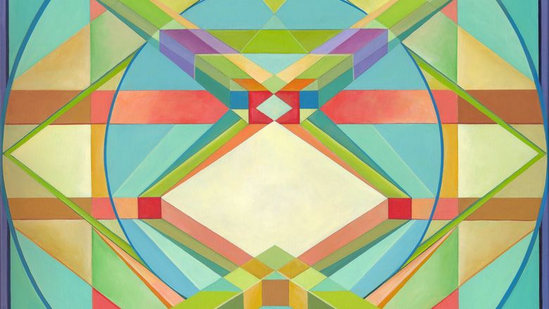 geometric revelations acrylic painting