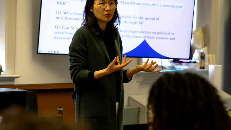person giving lecture