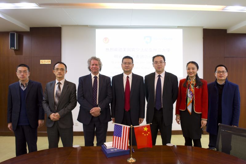 Jim Nemes and Patrick Qiang at Hubei University