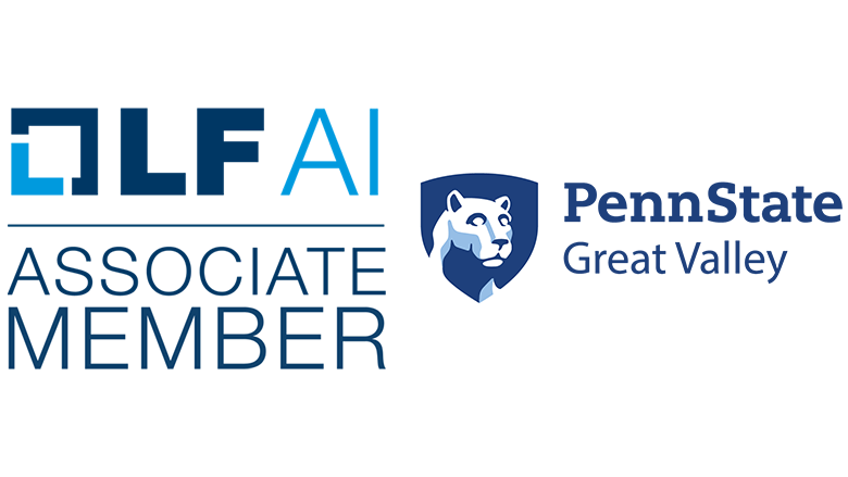 Logos for LF AI associate membership and Penn State Great Valley